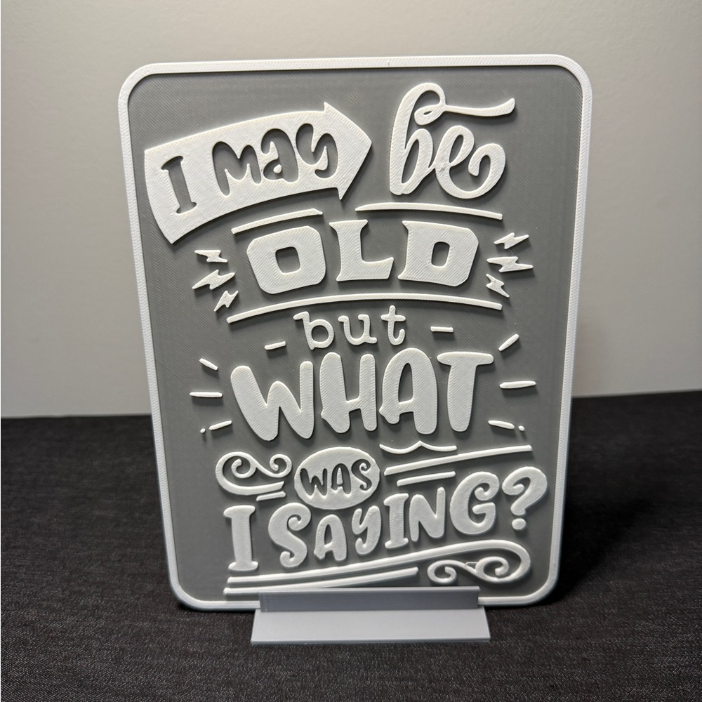 Funny Saying Wall Plaque – Getting Old Humor Sign – Vintage Inspired Wall Décor